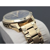 Diesel Gold Tone Metal Band Ladies Analog Watch DZ5474 Stainless Steel Case