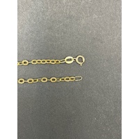 Unisex 18ct Yellow Gold Cable Link Necklace