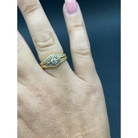 Ladies 18ct Yellow Gold 2 Set Diamond Rings