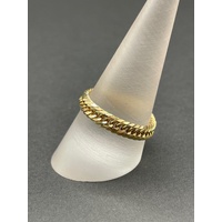 Unisex 18t Yellow Gold Curb Link Chain Ring