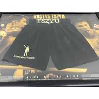 Kostya Tszyu Signed Boxing Trunks in Frame with COA Limited Edition 18/300