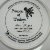 Franklin Mint Heirloom Plate Princess of Wisdom P02219 Native Owl Art