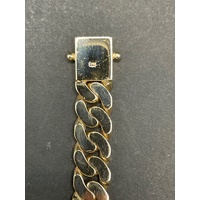 Men's 9ct Yellow Gold Pattern Curb Link Necklace