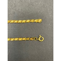 Ladies 22ct Yellow Gold Tulip Link Necklace