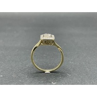Ladies 9ct Yellow Gold Diamond Cluster Ring