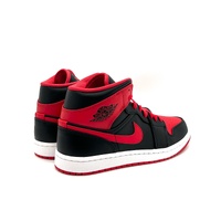 Nike Air Jordan 1 Mid Alternate Bred DQ8426 060 Black Fire Red White Shoes 8 US