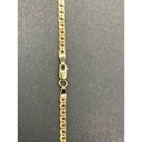 Ladies 9ct Yellow Gold Double Curb Link Necklace