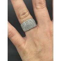 Ladies 14ct White Gold Diamond Cluster Ring