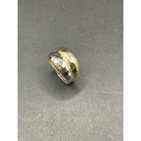 Ladies 18ct Two Tone Gold Double Ring