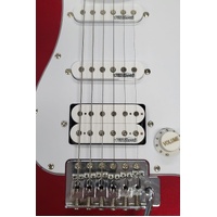 Artist Leo 6 String Right Handed Electric Guitar Deep Red with Soft Case