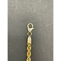 Ladies 10ct Yellow Gold Singapore Twist Link Bracelet