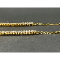 Ladies 21ct Yellow Gold Indian Fancy Link Gemstone Necklace