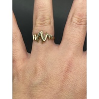 Ladies 9ct Yellow Gold Pattern Ring