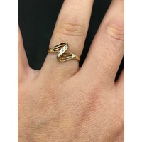 Ladies 9ct Yellow Gold Diamond Ring