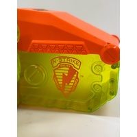 Rare Sonic Green Nerf Gun Vulcan EBF-25 with N-Strike Bullet Holder