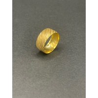 Unisex 21ct Yellow Gold Wide Band Ring