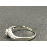 Ladies 9ct White Gold Diamond Ring Set