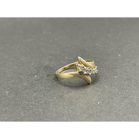 Ladies 9ct Yellow Gold Diamond Cluster Ring
