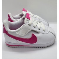 Nike Cortez EasyOn Baby Toddler Shoes White Laser Fuchsia Size US 5C UK 4.5