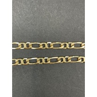 Mens 9ct Yellow Gold Anchor Link Necklace