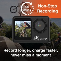Navig8r Trek 4K UHD Dual Screen Action Camera Black 30m Waterproof