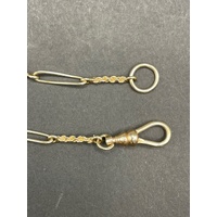 Ladies 9ct Yellow Gold Trombone Twist Link Necklace