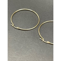 Ladies 9ct Yellow Gold Round Hoop Earrings