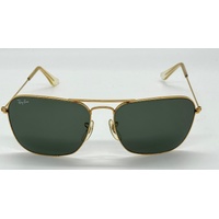 Ray-Ban RB3025 Aviator Classic Metal Frame Gold Green Sunglasses with Case