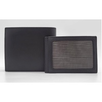 Lacoste M Billfold Coin Box NH2505FG Black Wallet and Card Case Set