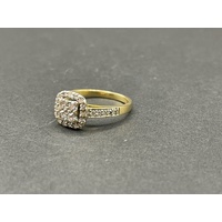 Ladies 18ct Yellow Gold Diamond Ring Set