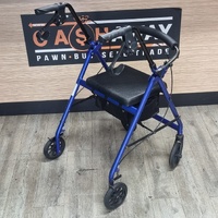 Care Quip Foldable 4 Wheeled Mobility Walker 130kg Capacity