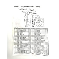 Sumake ST-6615 3/16 Inch 4.8mm Air Hydraulic Rivet Set in Sturdy Case