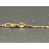 Ladies 18ct Yellow Gold Margarita Twist Link Necklace with Hand Pendant