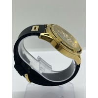 Guess GW0537G2 King Mens Black Gold Tone Multifunction Watch Stainless Case