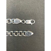 Mens 925 Sterling Silver Curb Link Bracelet