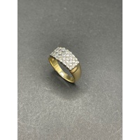 Ladies 18ct Yellow Gold Diamond Cluster Ring