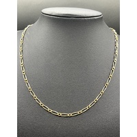 Unisex 18ct Yellow Gold Figaro Link Necklace