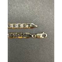 Mens 10ct Yellow Gold Curb Link Bracelet