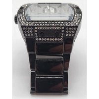 Guess Phoenix Gents Multi Crystal Silver Dial Black SS Analog Watch GW0094G3