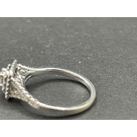 Ladies 14ct White Gold Diamond Ring Bridal Set