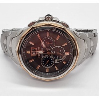 Seiko Coutura Solar V194-0AB0 Chronograph Stainless Steel Mens Watch 10 Bar WR