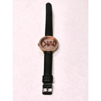 Michael Kors Ladies Stainless Steel Analog Watch MK3475 with Black Leather Strap