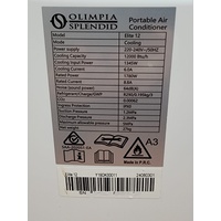 Olimpia Splendid Elite 12 Portable Air Conditioner 3.5kW 12000 BTU