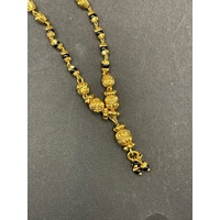 Ladies 22ct Yellow Gold and Bead Fancy Necklace