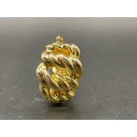 Ladies 18ct Yellow Gold Fancy Hoop Earrings