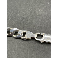 Unisex 925 Sterling Silver Curb Link Necklace