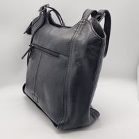 Evity Black Leather Ladies Handbag