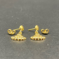 Ladies 18ct Yellow Gold Fan Dangle Earrings
