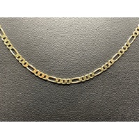 Unisex 9ct Yellow Gold Figaro Link Necklace