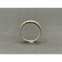 Ladies 9ct Yellow Gold Diamond Band Ring